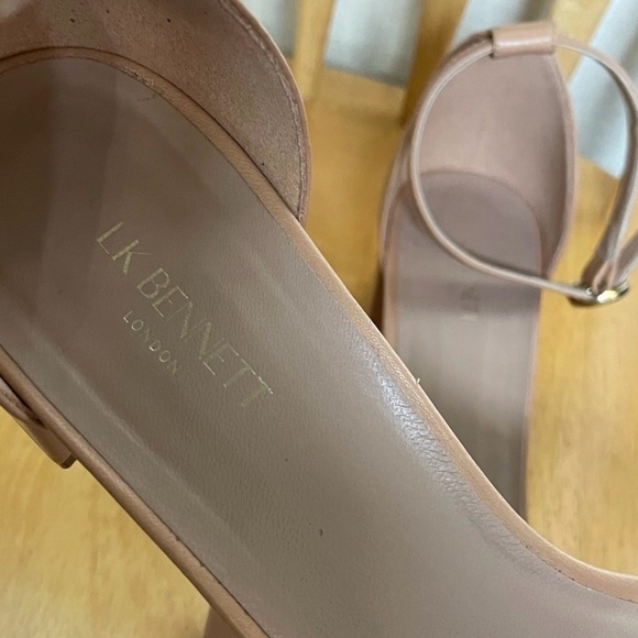 LK Bennett Leather Nude Block Heel Sandals Size 40 - Picture 6 of 7